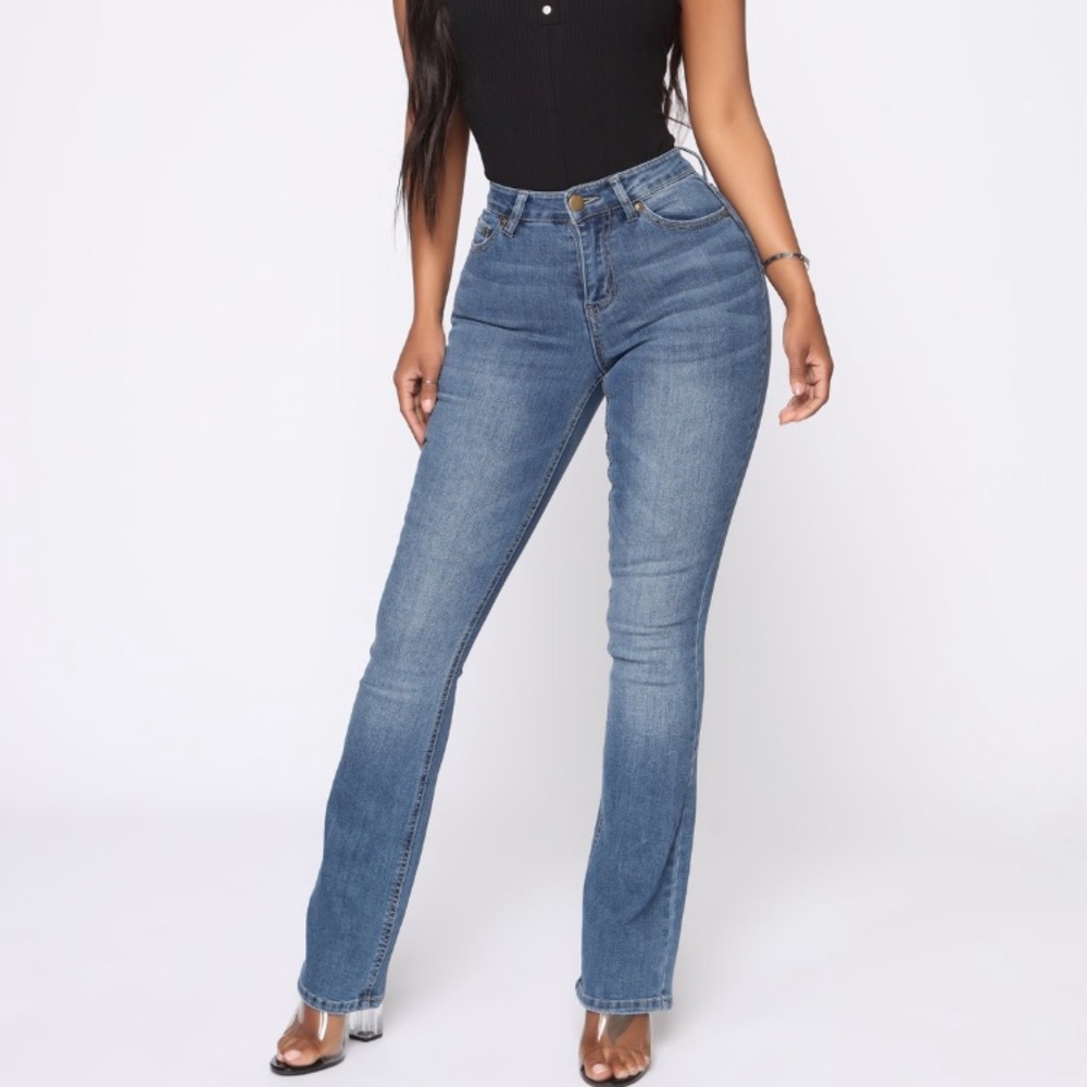 Fashion nova high waisted flair jeans